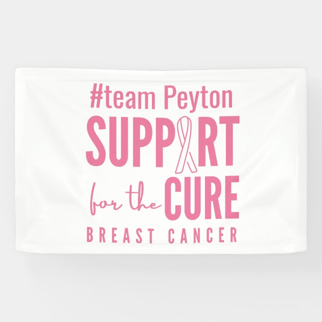 Bannière de soutien personnalisé cancer du sein (Horizontal)