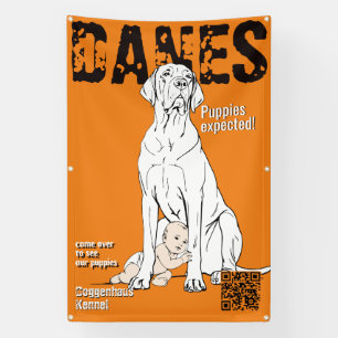 Bannière de style Magazine Great Dane pour la vent