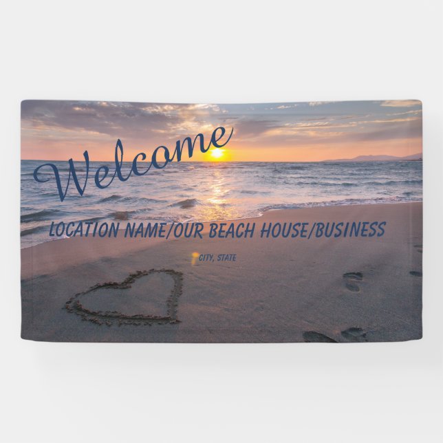 Bannière de Sunset Ocean personnel tendance pour l (Horizontal)