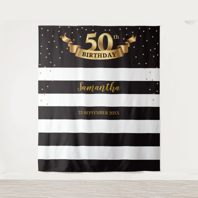 Bannière de toile de fond de tapisserie pour 50e a (Devant)