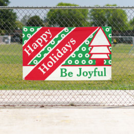 Bannière de vacances joyeuses et heureuses