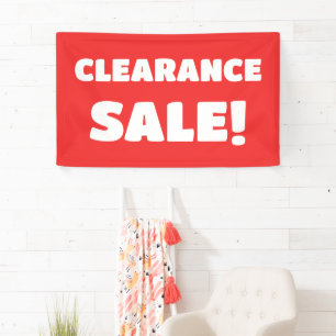 Bannière de vente de compensation rouge