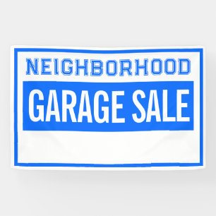 Bannière de vente de garage de quartier 0,76 m X 1