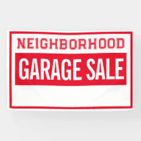 Bannière de vente de garage de quartier 0,76 m X 1