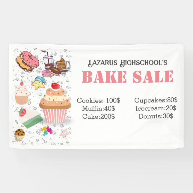 Bannière de vente de gâteaux (Horizontal)