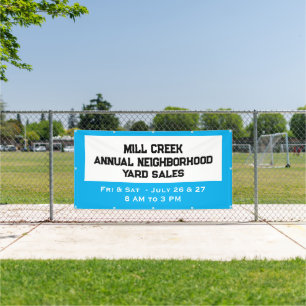 Bannière de vente de quartier annuelle