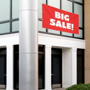 Bannière de vente rouge personnalisée