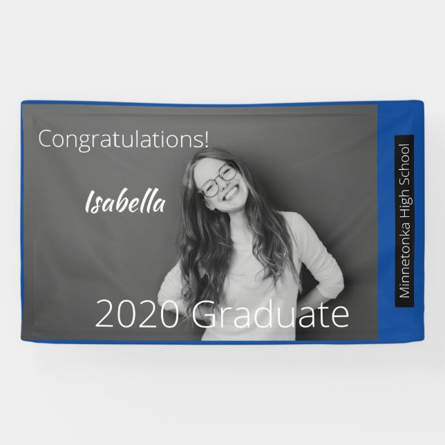Bannière de vinyle pour la graduation de la photo  (Horizontal)