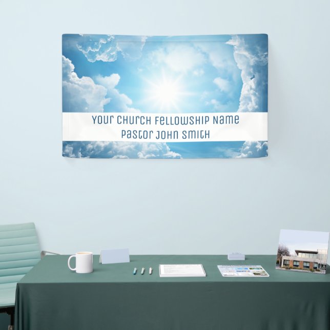 Bannière de votre église Fellowship Blue Heavenly  (Salon professionnel)