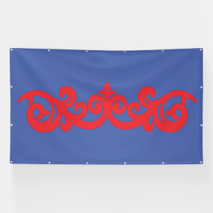 Bannière Décoration Rouge Bleu Présentation Ex