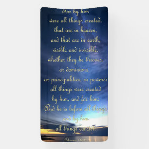 Bannière d'encouragement - Colossiens 1:16-17