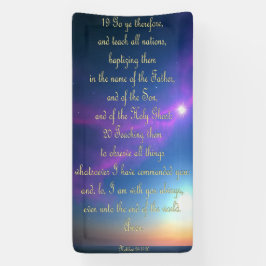 Bannière d'encouragement - Matthieu 28:19-20