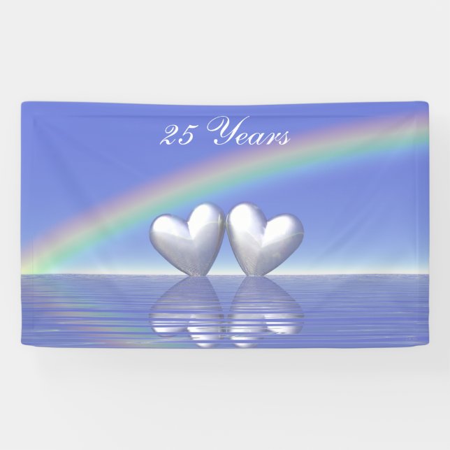 Bannière des Coeurs d'argent du 25e anniversaire (Horizontal)