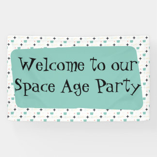 Bannière des étoiles atomiques modernes du milieu 