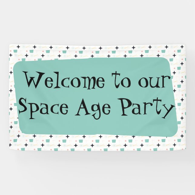 Bannière des étoiles atomiques modernes du milieu  (Horizontal)