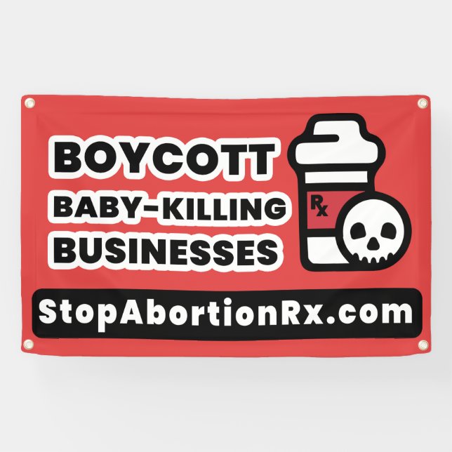 Bannière d'état BANNEE de 2,5 x 4' StopAbortionRx (Horizontal)