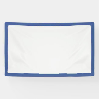 Bannière d'événement blanche à cadre bleu personna