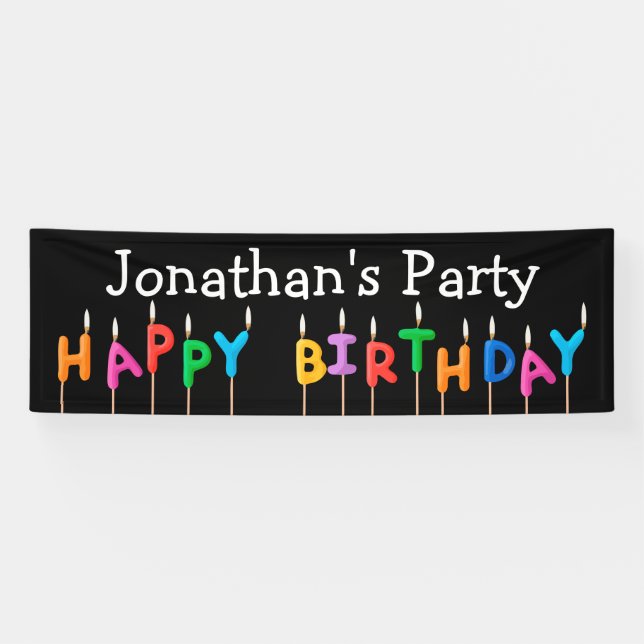 Bannière d'intérieur de lueur d'une bougie de fête (Horizontal)