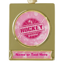 Ornement de Noël de grand-mère de hockey