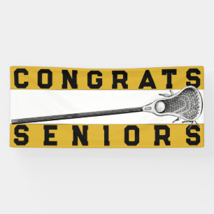 Bannière dorée de nuit Lacrosse Senior