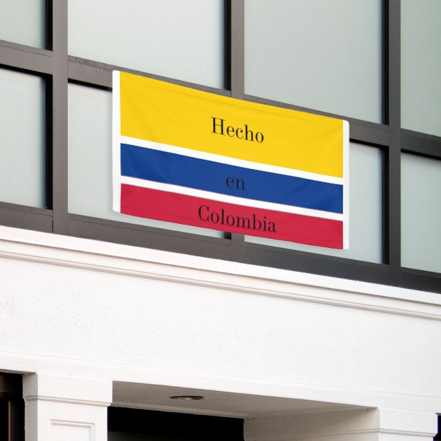 Bannière drapeau Hecho en Colombia (Bâtiment extérieur)