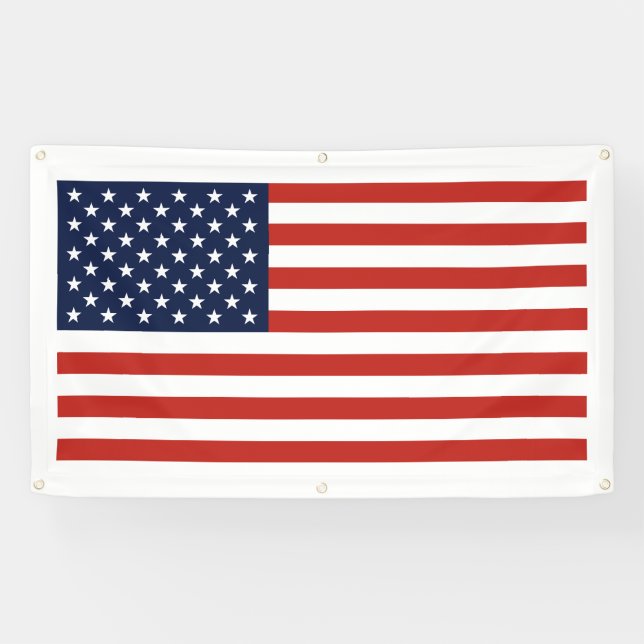 Bannière drapeau US de grande qualité (Horizontal)