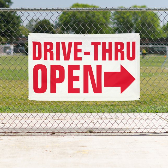 Bannière Drive-Thru Pour Restaurants De Restaurati (En situation)