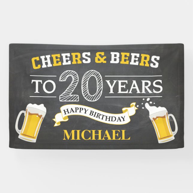 Bannière du 20e anniversaire de la fête des bières (Horizontal)