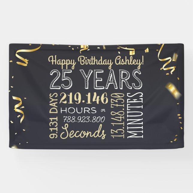 Bannière du 25e anniversaire - 25 ans en heures et (Horizontal)