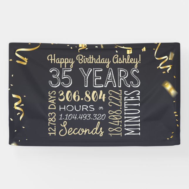 Bannière du 35e anniversaire - 35 ans en heures et (Horizontal)
