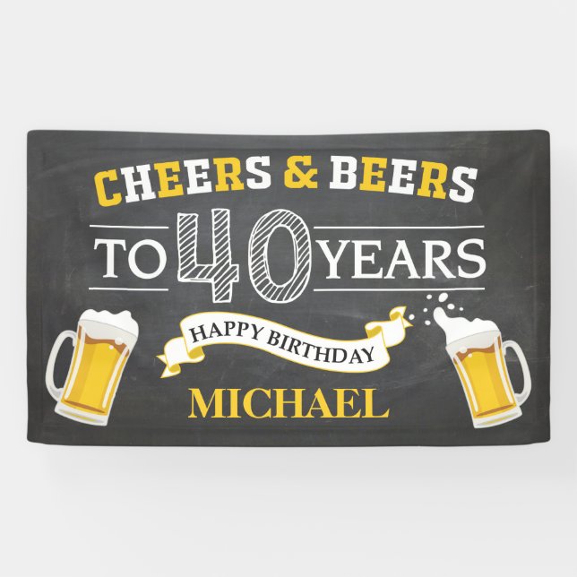Bannière du 40e anniversaire de la fête des bières (Horizontal)