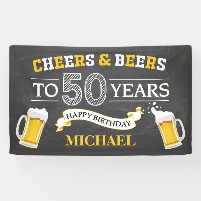 Bannière du 50e anniversaire de la fête des bières (Horizontal)