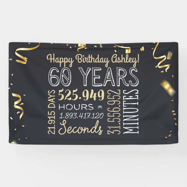 Bannière du 60e anniversaire - 60 ans en heures et (Horizontal)