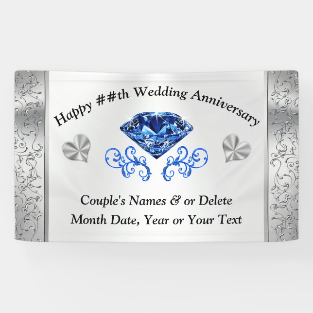 Bannière du 65e ou 45e anniversaire du Mariage Sap (Horizontal)