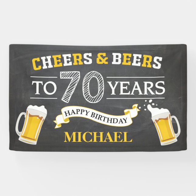Bannière du 70e anniversaire pour les réjouissance (Horizontal)