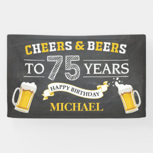 Bannière du 75e anniversaire de la fête des biè