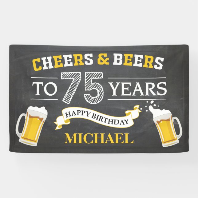 Bannière du 75e anniversaire de la fête des bières (Horizontal)