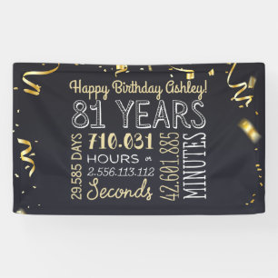 Bannière du 81e anniversaire - 81 ans en heures Go