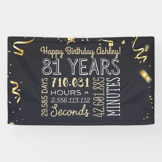 Bannière du 81e anniversaire - 81 ans en heures Go (Horizontal)