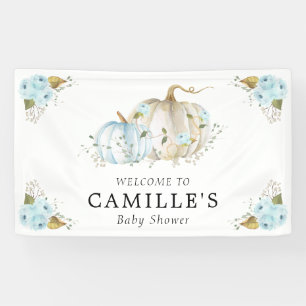 Bannière du Baby shower de Citrouille bleu