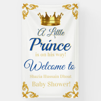Bannière du Baby shower Royal Prince