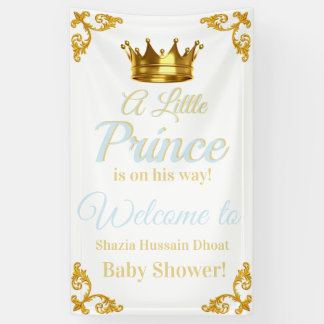 Bannière du Baby shower Royal Prince