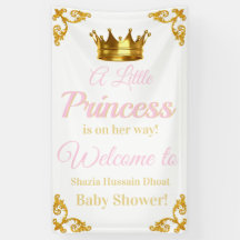 Bannière du Baby shower Royal Princess
