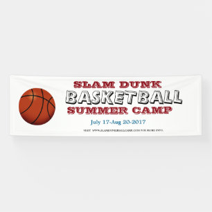 Bannière du camp d'été de basket-ball