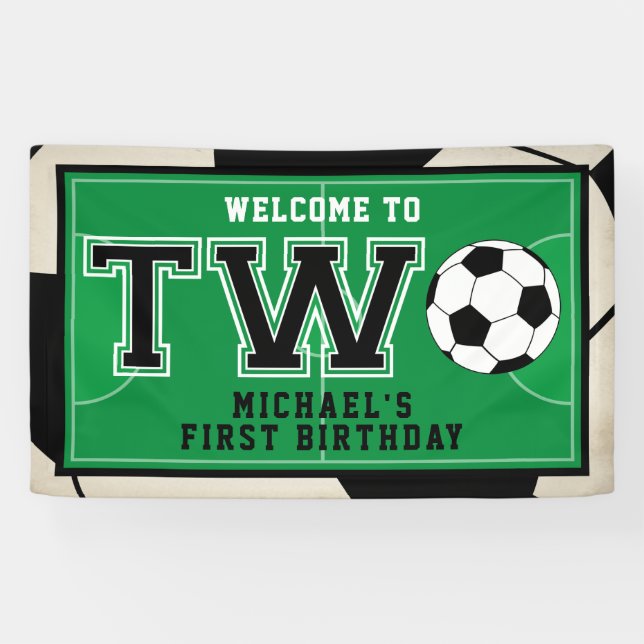 Bannière du deuxième anniversaire de football (Horizontal)
