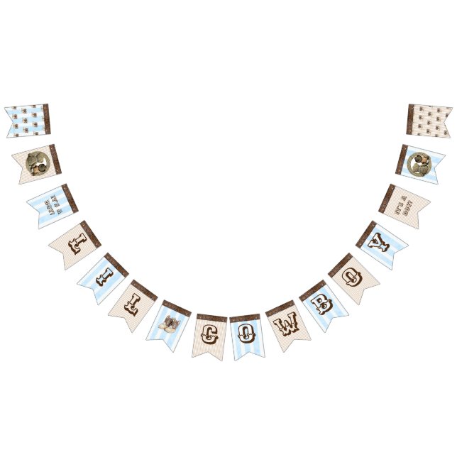 Bannière du drapeau de Baby shower Lil Cowboy (Tout)