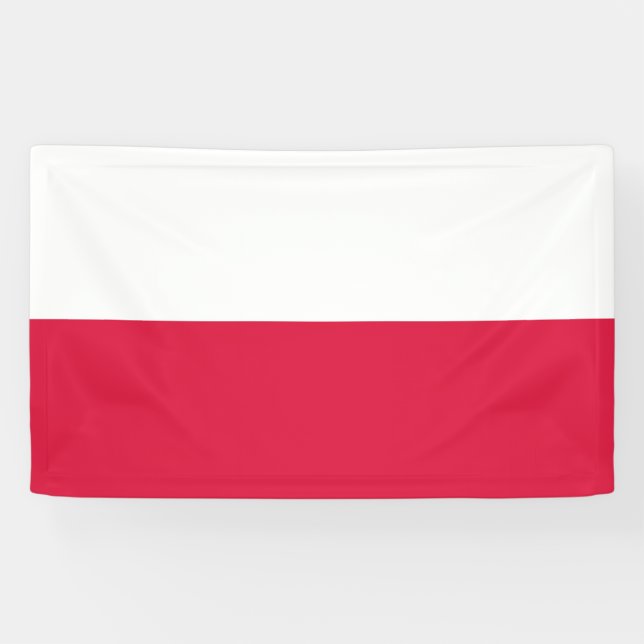 Bannière du drapeau polonais (Pologne) (Horizontal)
