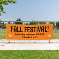 Bannière du festival d'automne personnalisé