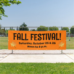 Bannière du festival d'automne personnalisé