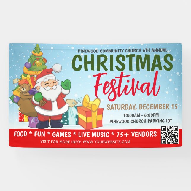 Bannière du Festival de Noël (Horizontal)